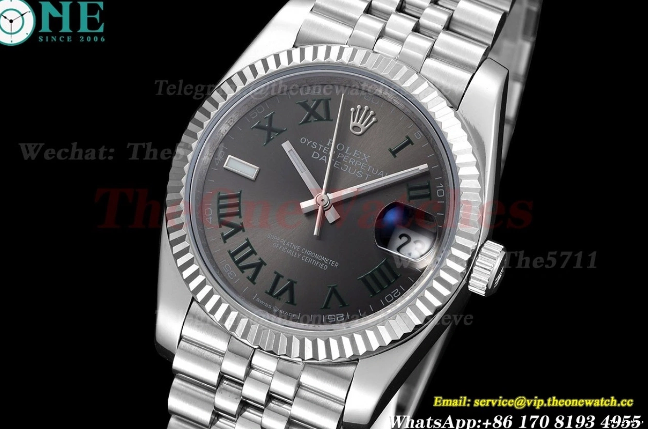 SS Datejust Rmn Jub GDF SS 36mm Grey MY8215 126234 0216
